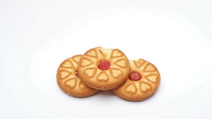 Strawberry jam biscuits