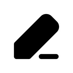 Note taking black glyph ui icon. Highlighting, editing text. Digital notebook. User interface design. Silhouette symbol on white space. Solid pictogram for web, mobile. Isolated vector illustration