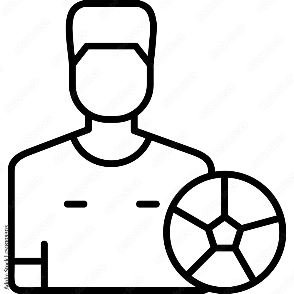 Canvas Prints football player icon