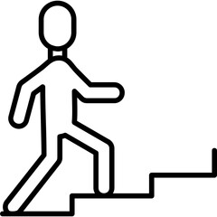 Person Climbing Stairs Icon