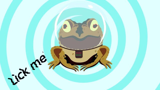The hypnotist Frog. Lick me.
