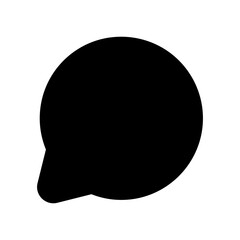 Fototapeta Comment black glyph ui icon. Reply to social media post. Send message. Respond. User interface design. Silhouette symbol on white space. Solid pictogram for web, mobile. Isolated vector illustration obraz