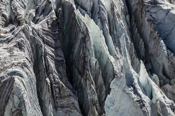 Papier Peint photo autocollant Nanga Parbat Vue rapprochée du glacier Minapin blanc et noir et vue sur la montagne Rakaposhi, Karakoram, Pakistan. Texture et motif, arrière-plan