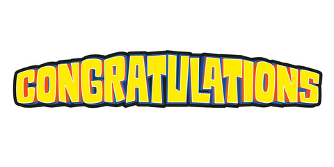 Congratulations - Vintage - Lettering, Handwritten, Vector Illustration for greeting eps 10