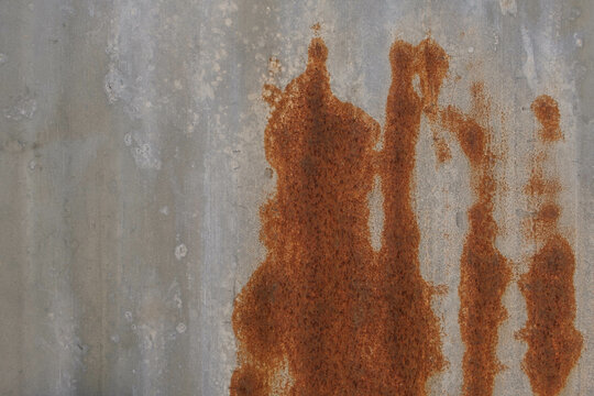 Image of the plan of galvanized,damaged roof rust pattern nature background image