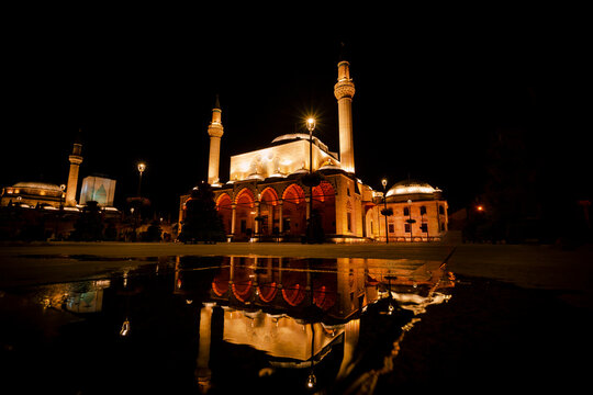 Konya Selimiye Mosque Night Photo