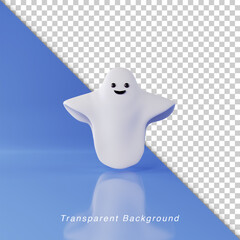 3D Illustration halloween cute ghost