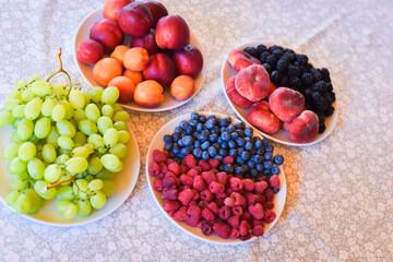 fruit on the table in the kitchen