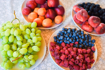 fruit on the table in the kitchen