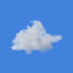 Fluffy soft soft cloud background image in a sunny day on blue background - Sky on a sunny day with cloud design - Smoke effect