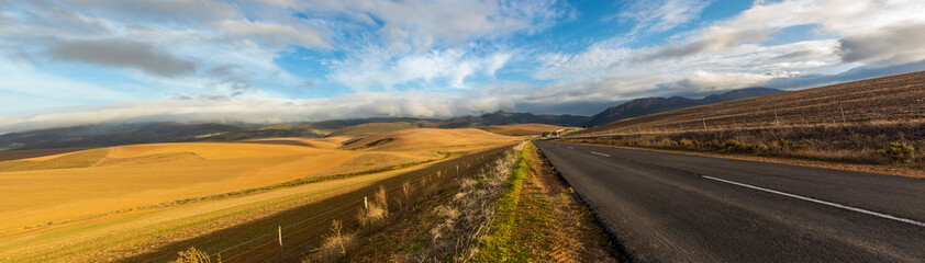 Panoramic road of the garden route that runs along the fynbos peninsula along the entire south...