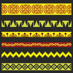 Lampung stripe pattern usually used on traditional fabrics and special buildings