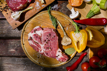 Raw beef meat