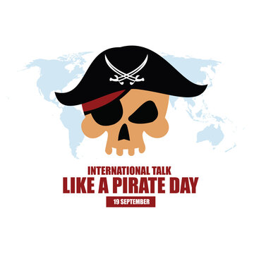 Vector illustration of International Talk Like a Pirate Day. Simple and elegant design