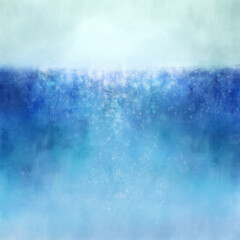 キラキラした海をイメージした水彩画風のイラスト