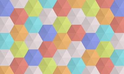 Hexagonal shape pattern background, vector illustrator.