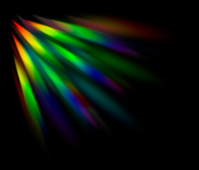 Abstract rainbow beams of light stock illustration