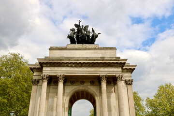 Fototapeta na wymiar Wellington Arch or Constitution Arch, Green Park, Hyde Park Corner, London, England