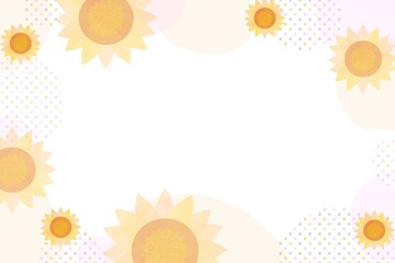 ひまわりのフレーム 優しい向日葵