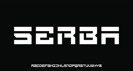 modern, futuristic modern geometric font	
