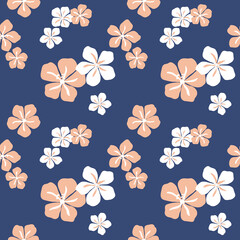 vector  flowers seamless pattern blue red wallpaper cloth vintage design