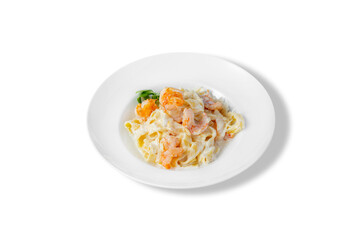 Spaghetti with shrimps