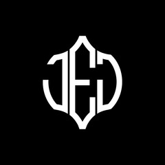 JEJ letter logo. JEJ best black background vector image. JEJ Monogram logo design for entrepreneur and business.
 - obrazy, fototapety, plakaty