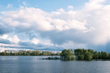 Landscape of Vyatka river. Vyatskiye Polyany, Kirov region,Russia. View of the river on a summer day
