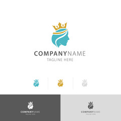 Obraz premium beauty woman aesthetic natural vector logo
