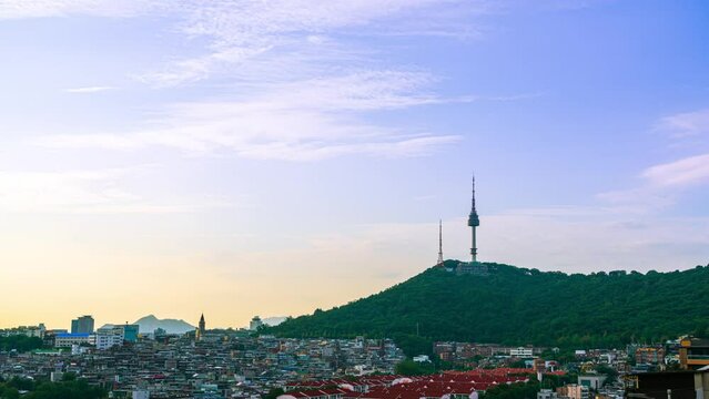 Time lapse 4K : Seoul City Skyline, South Korea