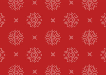 背景　雪の結晶　パターン　赤