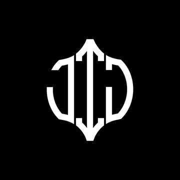 JIJ letter logo. JIJ best black background vector image. JIJ Monogram logo design for entrepreneur and business.
