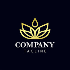 Gold lotus logo, hemp, cannabis