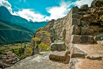 View of Ollantaytambo area in Peru. Nature of South America