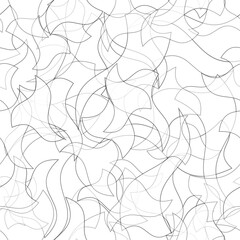 Seamless pattern with wavy shapes, elements. Vector illustration
