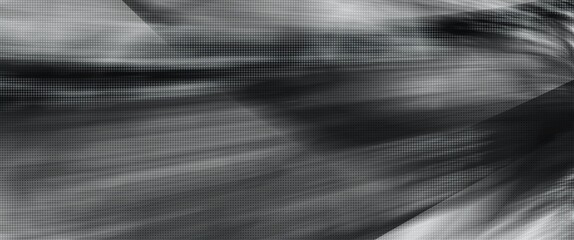 Abstract black and white background with motion blur