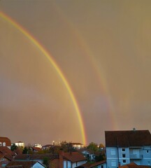 rainbow in the city