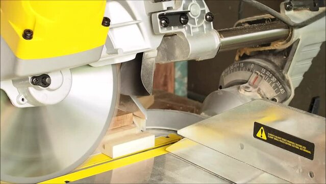 Cut the wood with a miter saw