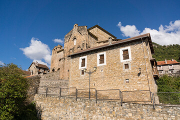 iglesia del monasterio de San Pedro, siglos XI-XII,Siresa,valle de Hecho, pirineo aragones,Huesca,Spain