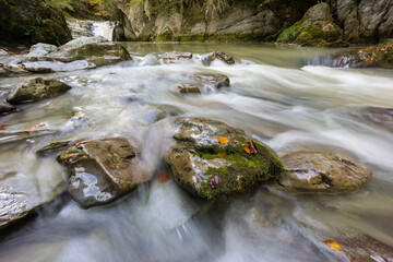 cascada de El Cubo, rio Urbeltza, selva de Irati,comunidad foral de Navarra, Spain
