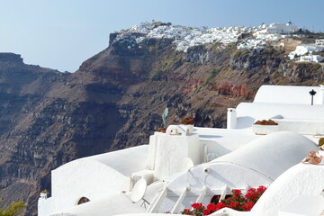 Naklejka premium THE BEAUTIFUL GREECE, SANTORINI, FIRA