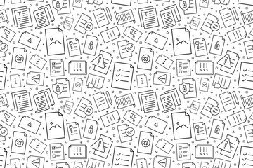Vector documents pattern. Files seamless background	
