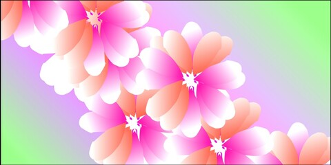 abstract background with pink flowers