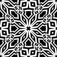 Abstract background with black and white pattern. Unique geometric vector swatch. Perfect for site backdrop, wrapping paper, wallpaper, textile and surface design. 
