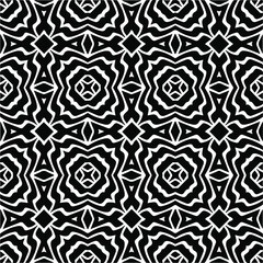 Abstract background with black and white seamless pattern. Unique geometric vector swatch. Perfect for site backdrop, wrapping paper, wallpaper, textile and surface design. 