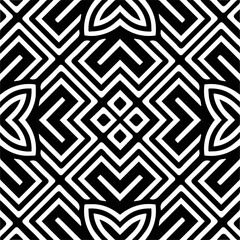 Abstract background with black and white seamless pattern. Unique geometric vector swatch. Perfect for site backdrop, wrapping paper, wallpaper, textile and surface design. 
