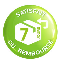 Ic&ocirc;ne Commerce en ligne - Satisfait ou rembours&eacute; 7 jours