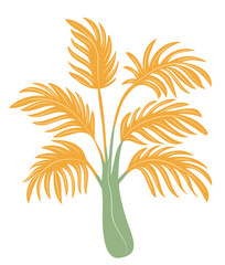 retro groovy summer tropic palm tree