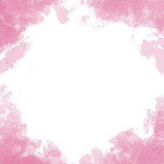 A text frame with watercolor streaks. Watercolor pink background with frame. Background for weddings, invitations, greetings, birthday.