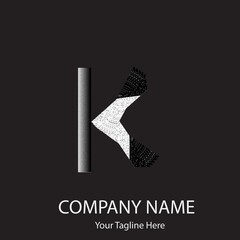 K Letter Logo  Unique Logo Design  organic Logo invite Logo black Logo Design